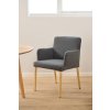2x Jedálenské kreslo Zoe antracit : prírodná I