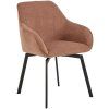 2x Jedálenské kreslo Clara - hnedá / čierna