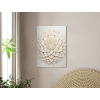 Mandala na stenu Biely kvet pokoja (Farba rámu Bez rámu, Povrchová úprava Matná, Veľkosť obrazu A4)