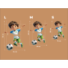 Detská dekorácia Veselý futbalista (Povrchová úprava Matná, Rozmer obrazu 70 x 52 cm)