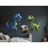 Dekorácia na stenu Zápas malých dinosaurov (Povrchová úprava Matná, Rozmer obrazu 42 x 84 cm)