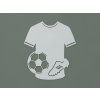 Drevená dekorácia Futbalový dres - na mieru (Farba obrazu Sivá)