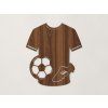 Drevená dekorácia Futbalový dres - na mieru (Farba obrazu Orech)