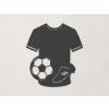 Drevená dekorácia Futbalový dres - na mieru (Farba obrazu Antracit)