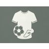 Drevená dekorácia Futbalový dres - na mieru (Farba obrazu Biela)