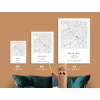 Personalizovaná mapa vášho výnimočného miesta + vlastný text (Farba rámu Bez rámu, Povrchová úprava Matná, Veľkosť obrazu A4)