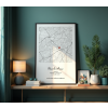 Personalizovaná mapa vášho výnimočného miesta + vlastný text (Farba rámu Bez rámu, Povrchová úprava Matná, Veľkosť obrazu A4)
