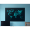Mapa sveta v digitálnej sieti (Farba rámu Bez rámu, Povrchová úprava Matná, Veľkosť obrazu A4)