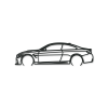 AKCIA Drevený obraz na stenu BMW M4 - 30x103 cm, čierna
