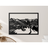 Drevený obraz Grossglockner (Farba obrazu Sivá, Rozmer obrazu 31 x 42,5 cm)