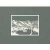 Drevený obraz Grossglockner (Farba obrazu Biela)