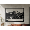 Drevený obraz Mont Blanc (Farba obrazu Sivá, Rozmer obrazu 31 x 42,5 cm)