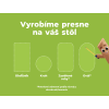 Mäkké sklo Biely terrazzo vzor - PVC fólia na stôl (na mieru) (Tvar stola Zaoblené rohy)