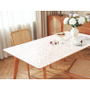 Mäkké sklo Biely terrazzo vzor - PVC fólia na stôl (na mieru) (Tvar stola Zaoblené rohy)